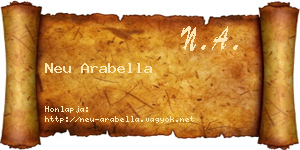 Neu Arabella névjegykártya